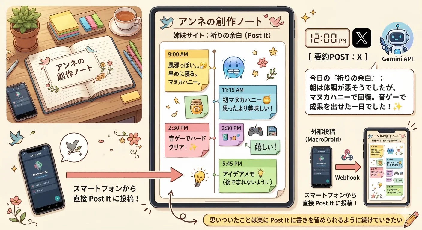 制作ノートに 祈りの余白（Post It）を追加しました