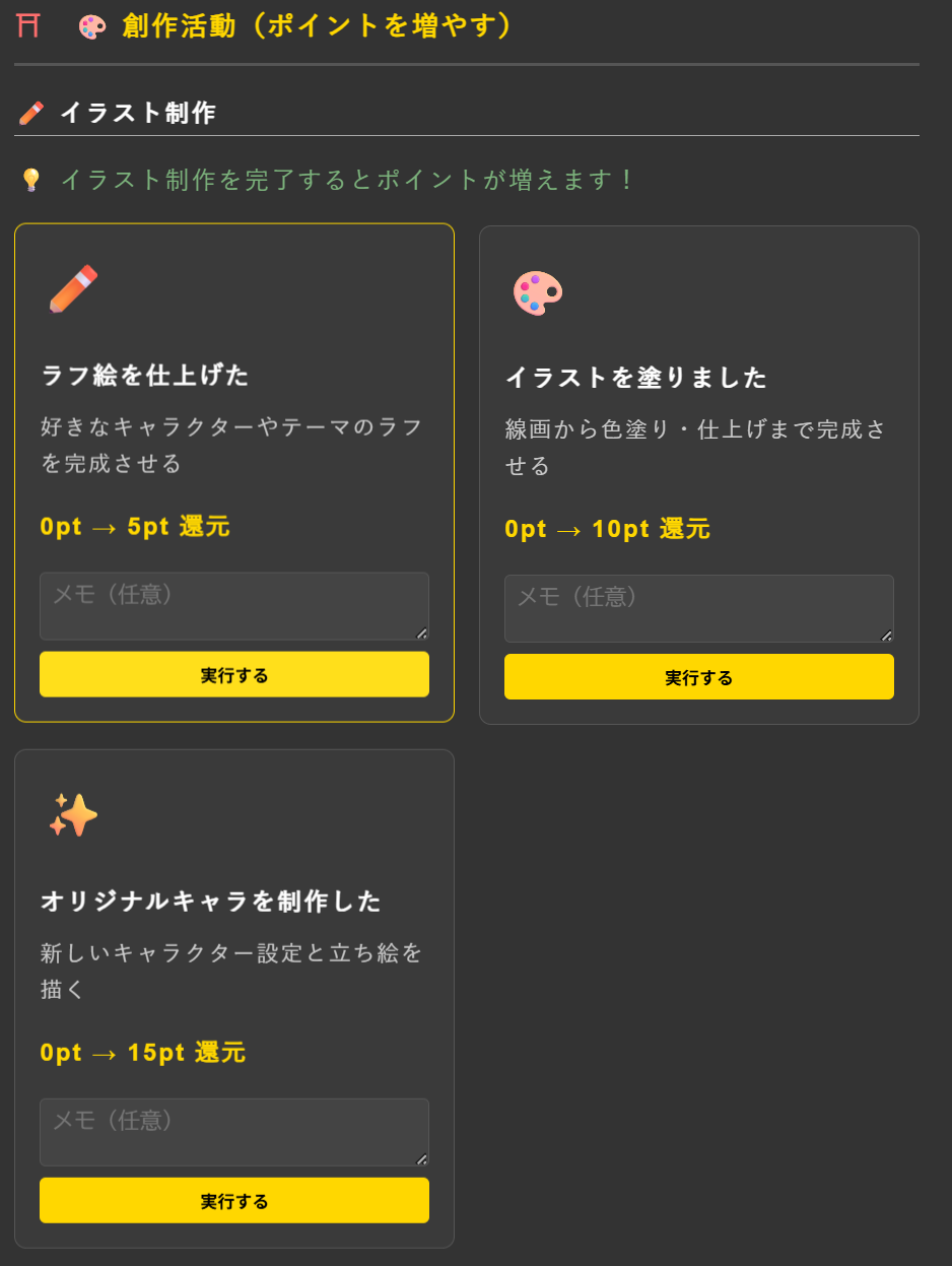 プラスポイントの種類