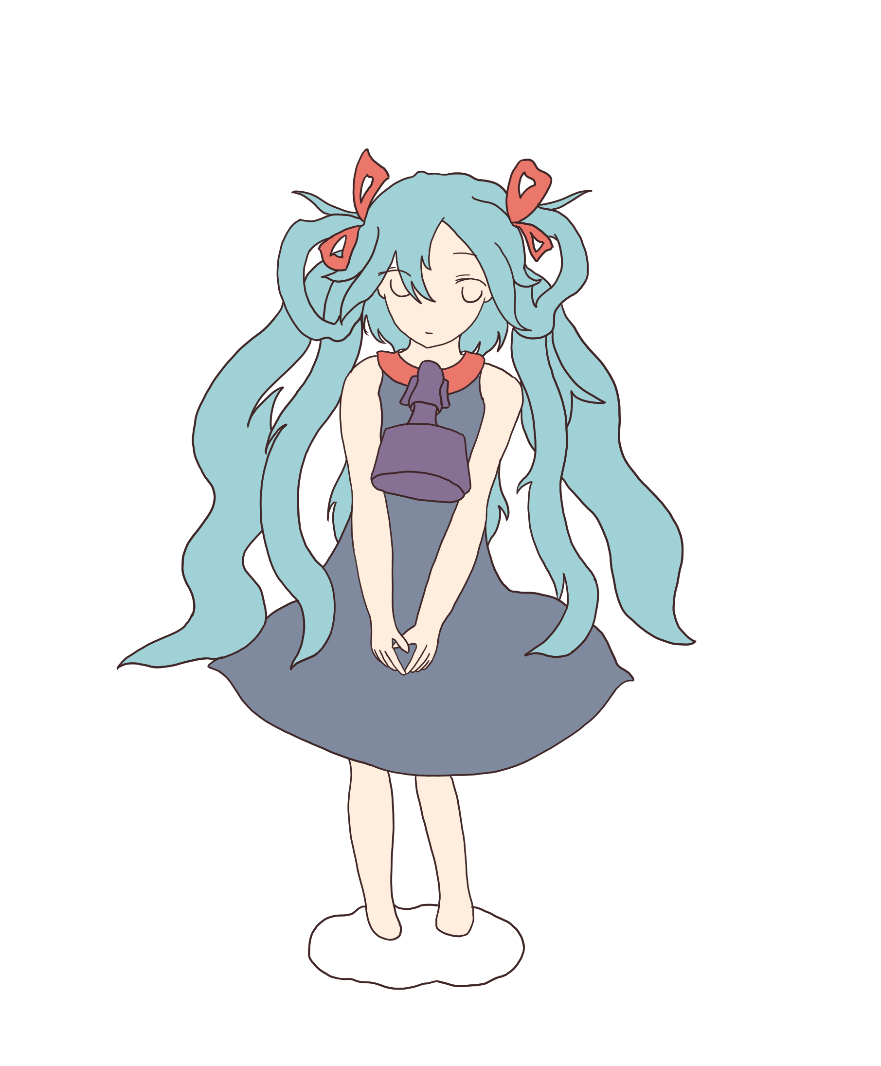 モードちゃんの下地着色