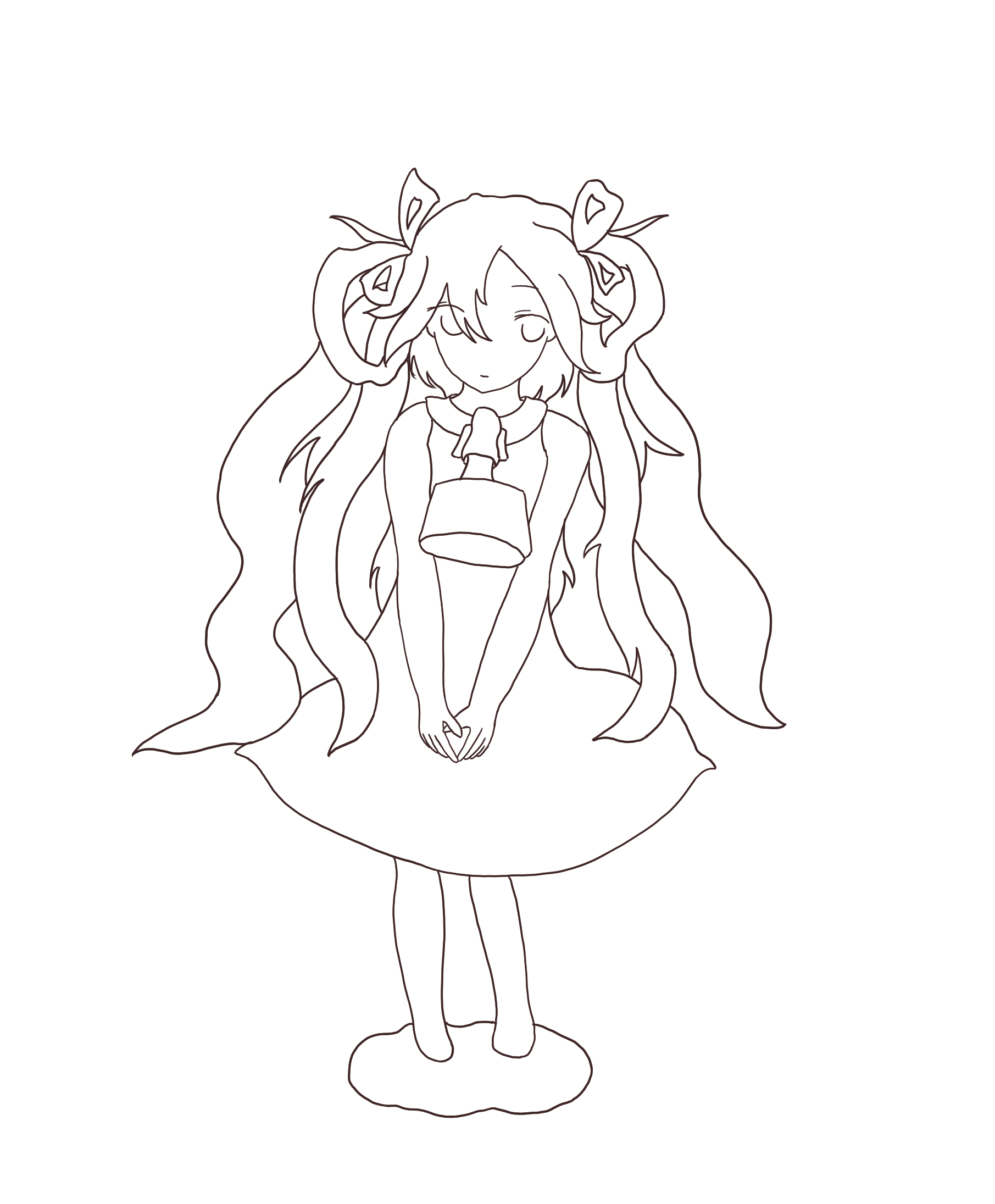 モードちゃんのラフ絵