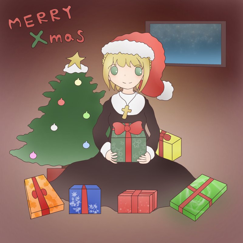 人気イラスト: Merry Xmas 🎄 アンネのクリスマスプレゼント🎁